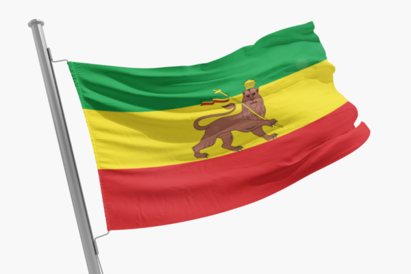Drapeau Éthiopie avec Lion de Juda